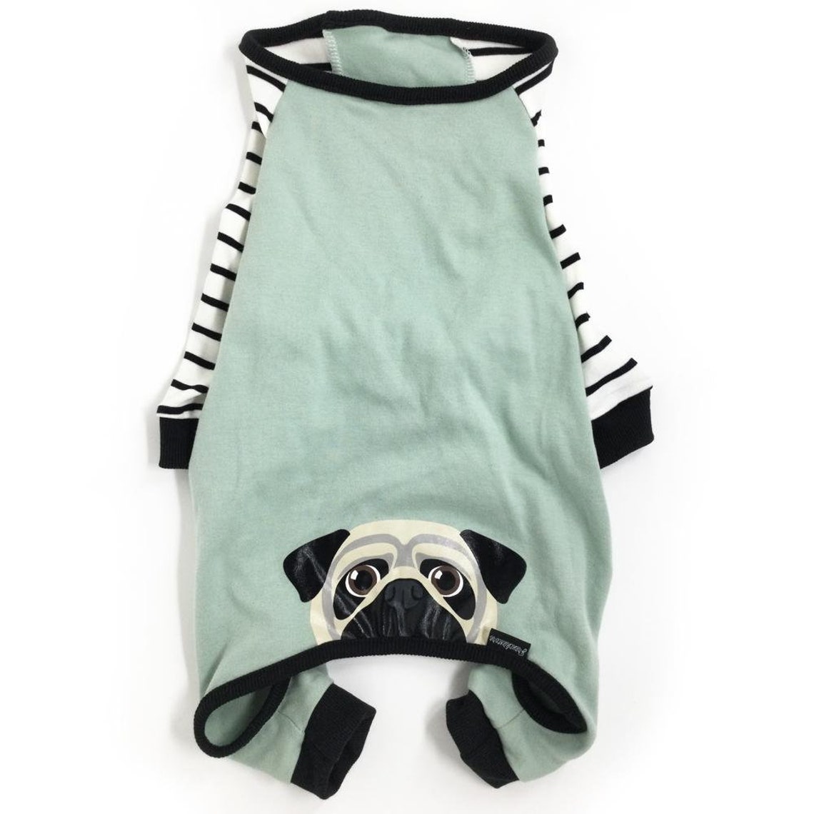 Pug Pajamas Pug Dog Clothing Fawn Pug Dog Etsy