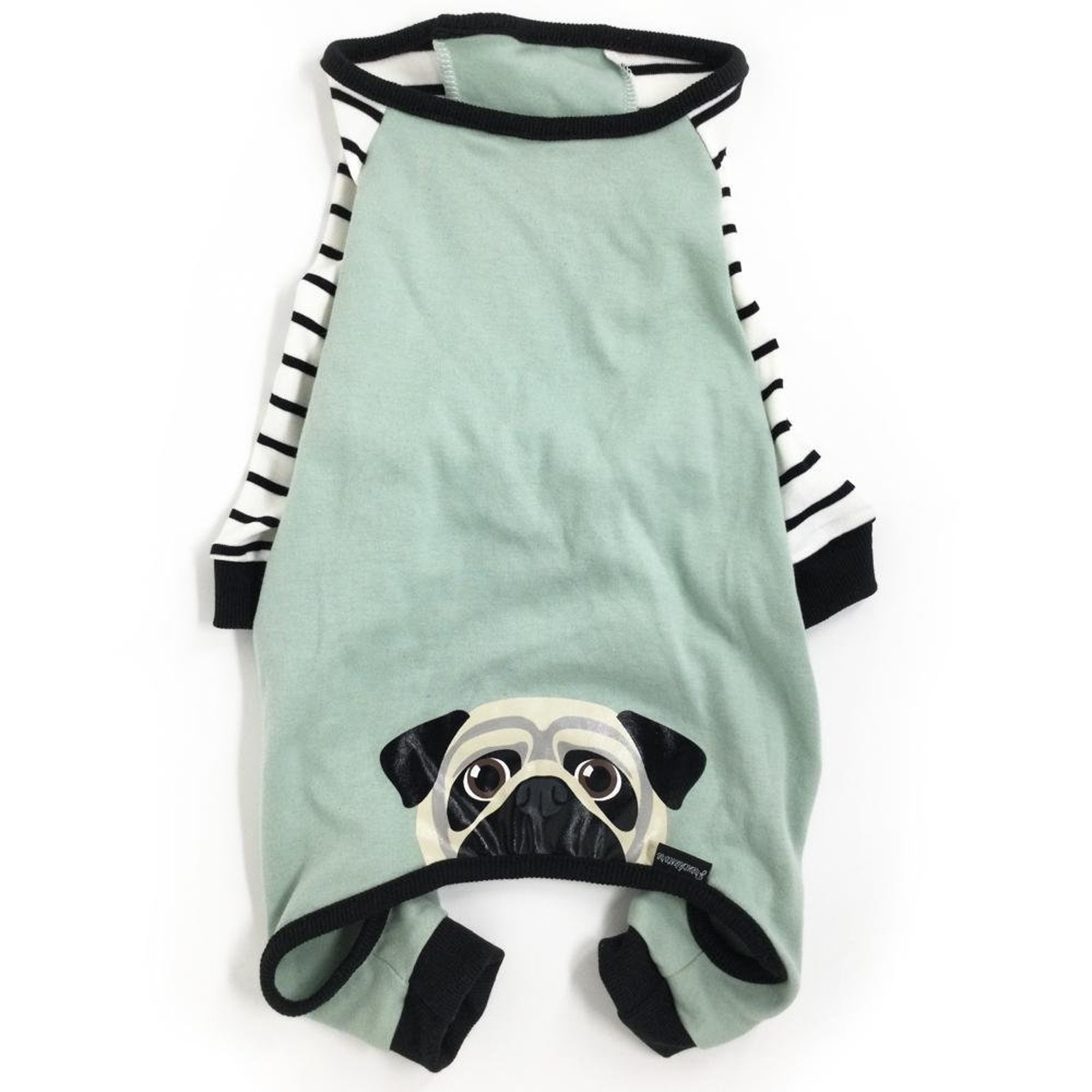 Pug Pajamas Pug Dog Clothing Fawn Pug Dog Etsy