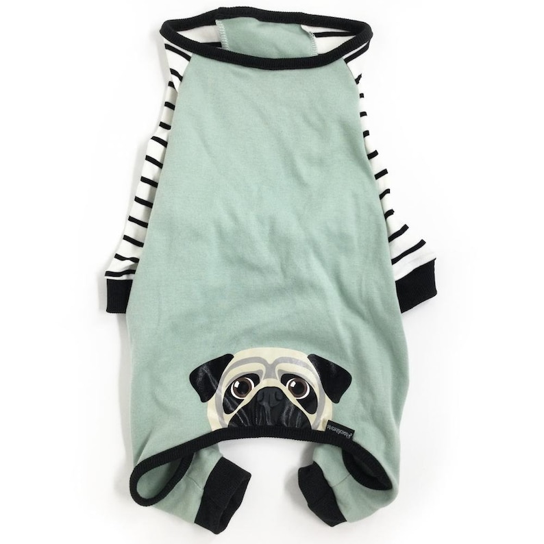 Pug Pajamas Pug Dog Clothing Fawn Pug Dog Etsy