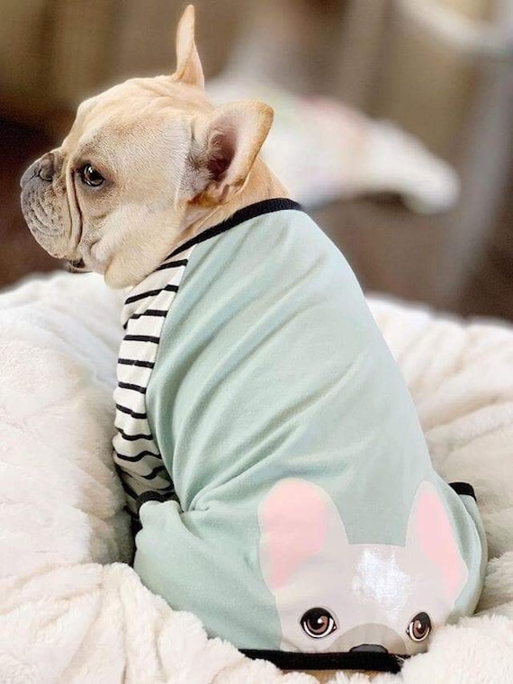 Cream French Bulldog Pj s Organic French Bulldog Pajama Etsy