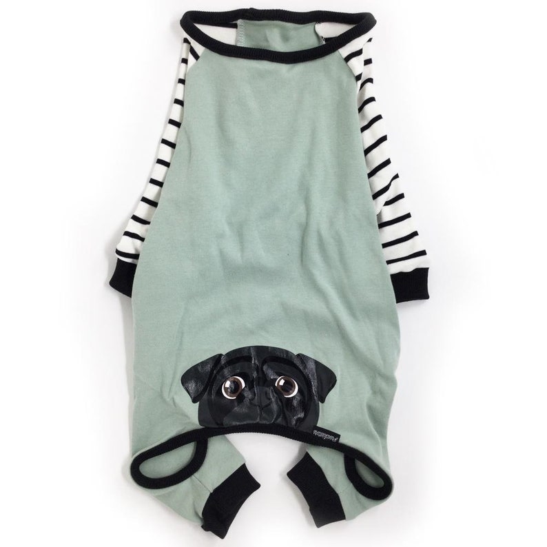Pug Pajamas Pug Dog Clothing Black Pug Dog Etsy