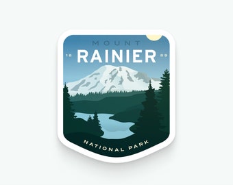 Mount Rainier National Park - Vinyl Sticker