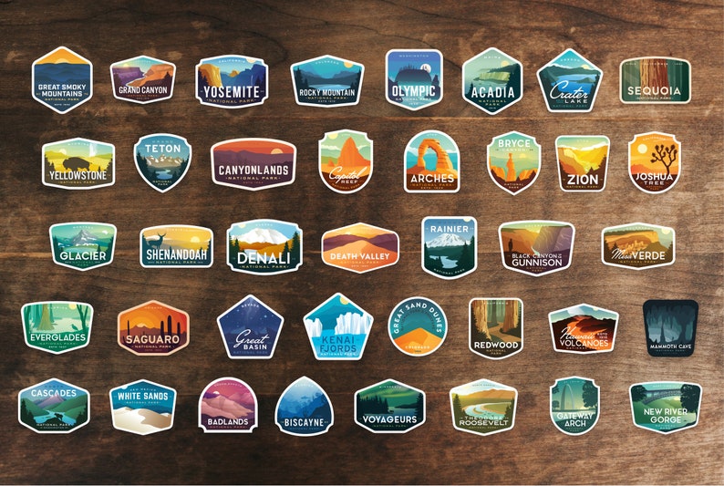 3 Pack of National Park Stickers Mix & Match image 2