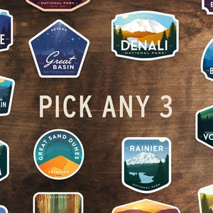 3 Pack of National Park Stickers | Mix & Match