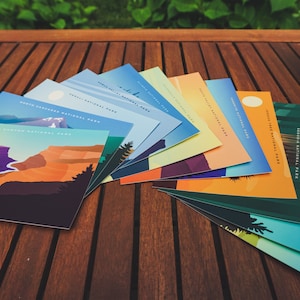 Lot de 2 cartes postales Parc national
