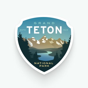 Grand Teton Nationalpark - Vinyl Aufkleber
