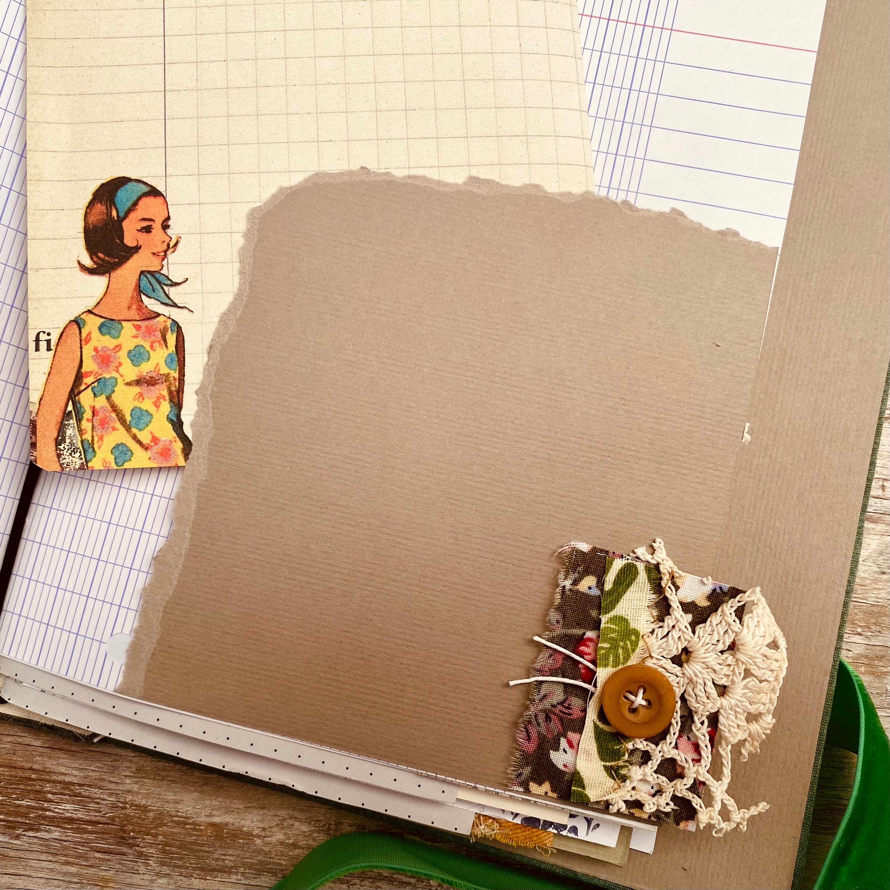 Junkjournal*『』 Junk Journal Handmade. Sewing Themed Book. 4 Signatures