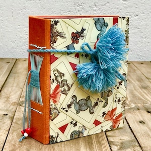 Alice&#39;s junk journal handmade, Alice in Wonderland journal. Small book Alice, small notebook for the collection. Glue book, album scrapbook.