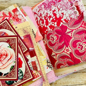 Handmade junk journal, Spring pink scrapbook, photo album, self gift, art notebook, baby shower gift, baptism gift. Sweet pink gift for mom image 8