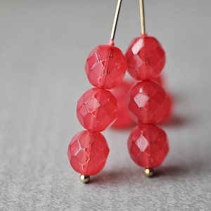 8mm Czech Glass Beads Round Fire Polished Czech Beads 22 beads