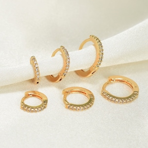 Gold Plated Huggies: Dainty Hoop Earrings, Hypoallergenic Jewelry