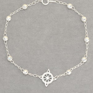 Witch Knot Celtic Bracelet 925 Silver Nudo de bruja Pulsera Protection Bracelet Amulet Pulsera de Plata For her Graduation Gift