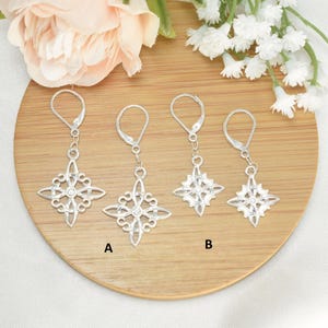 Witch Knot Celtic Earrings Sterling Silver Nudo de Bruja Aretes Silver Huggies Father's Day Sale