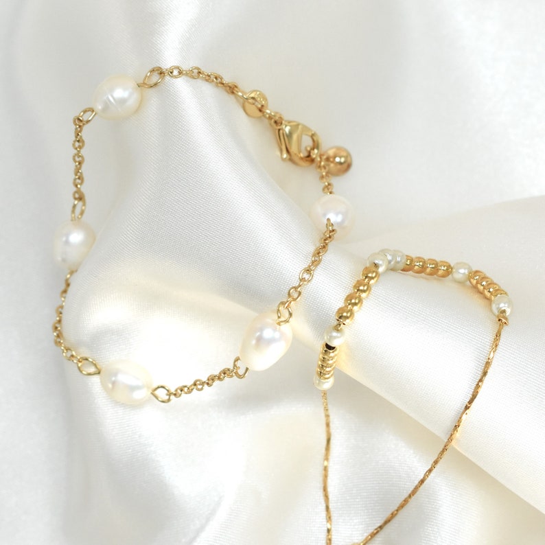 Dainty Gold Filled Paperclip Chain Bracelet Waterproof Gold Chain
