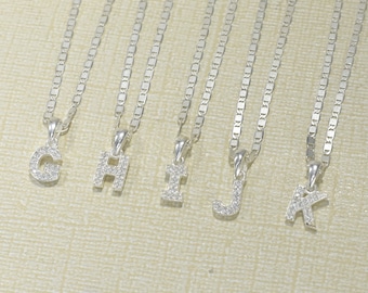 Letter Pendant Dijes de Plata Sterling Silver Alphabet Pendants Gift A-Z Initials Personalized Jewelry for her Gift for her