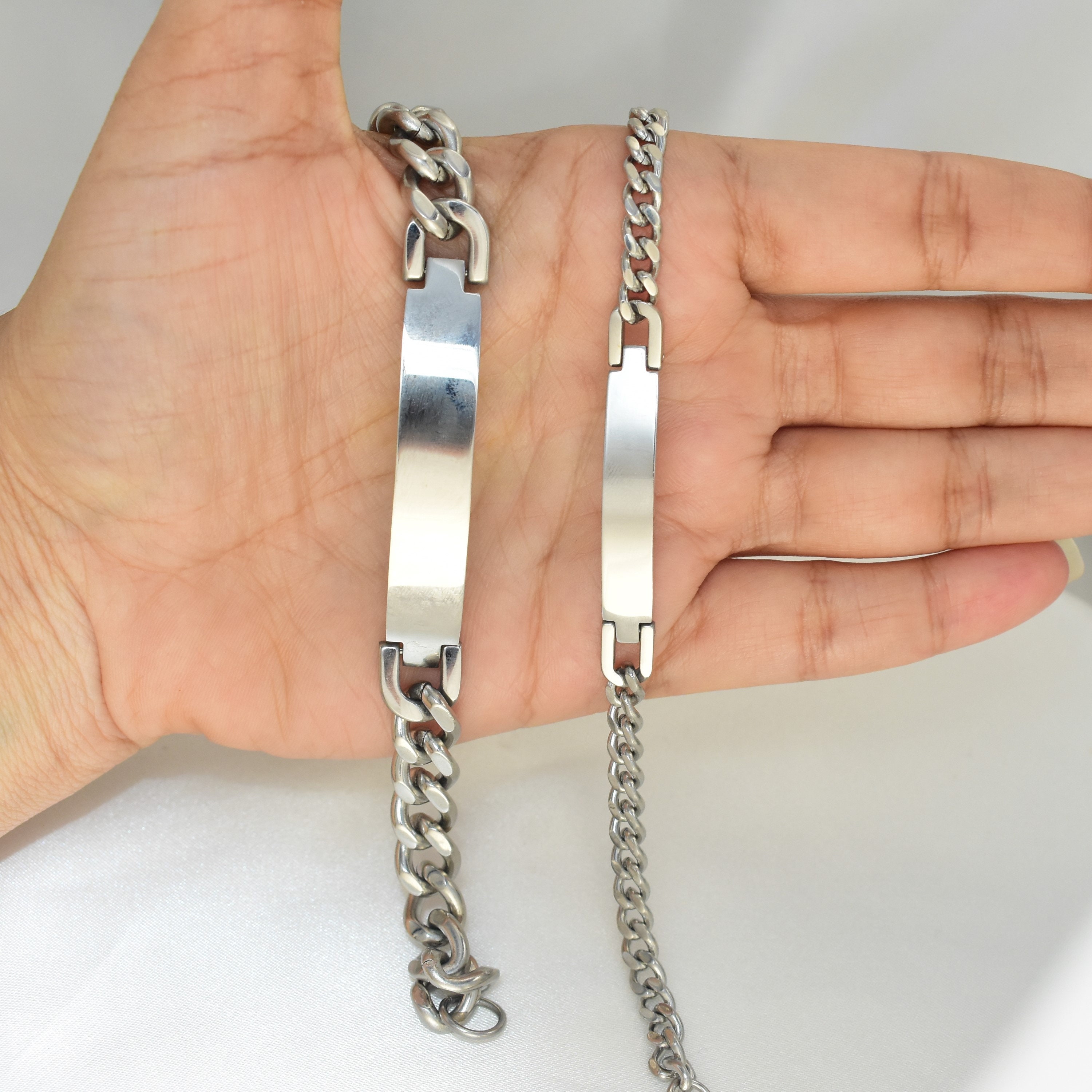 Men's Engraved Cuban Link ID Bracelet