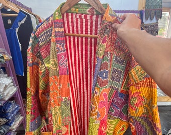 Quilted jacket patchwork made in India <3