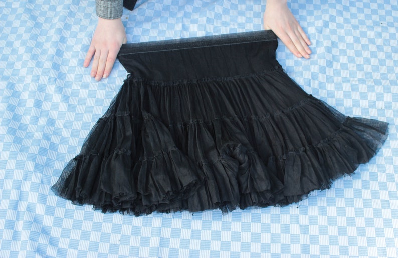 elastic waist Jean Paul Gaultier mesh XS designer vintage Vintage Junior Gaultier tutu skirt black mesh skirt note - tulle has some holes