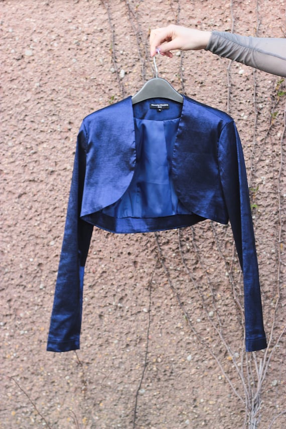 royal blue bolero shrug