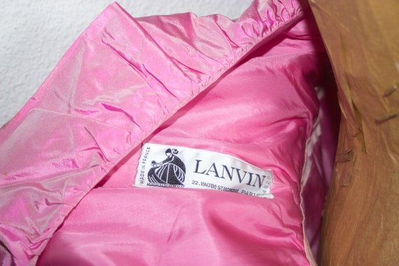 Vintage Lanvin dress in pink silk taffeta - image 4