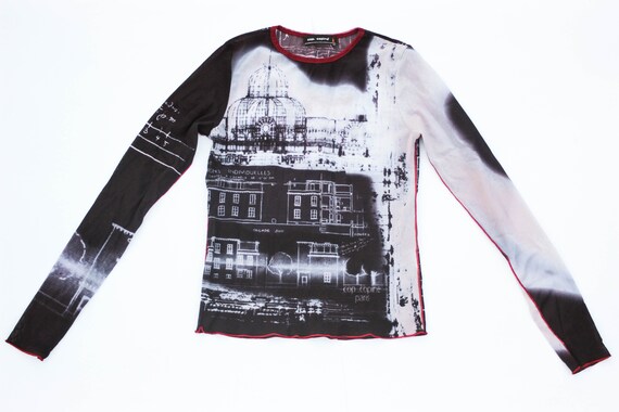 90s mesh top architectural print Cop Copine art pr