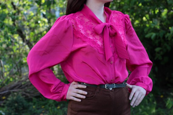 bright pink satin top
