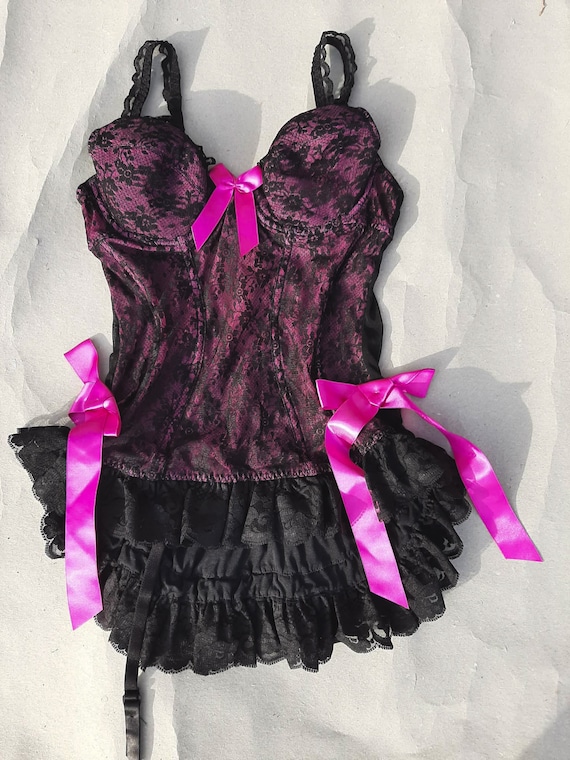 Y2k aesthetic fairycore grunge ruffle corset ling… - image 5