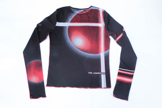 90s neon lines mesh top cyberpunk rave mesh top ar