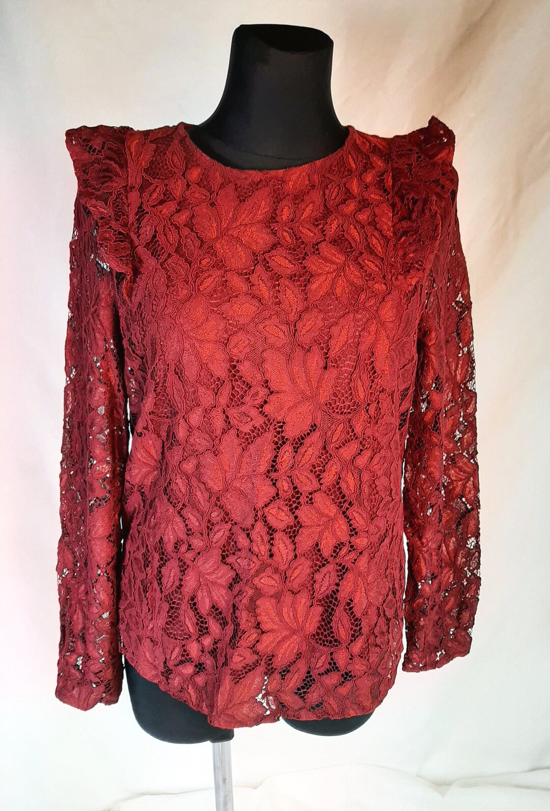 Y2K Corpcore Ruffle Blouse (S)
