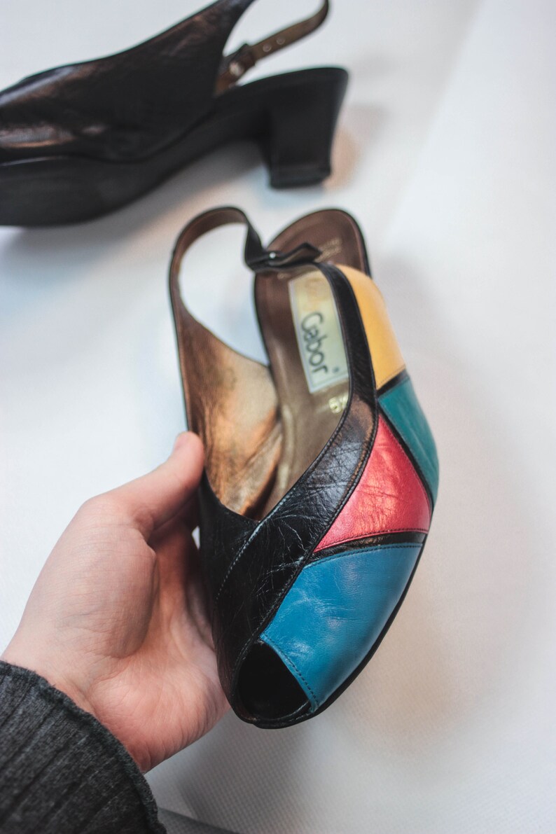 color block slingbacks