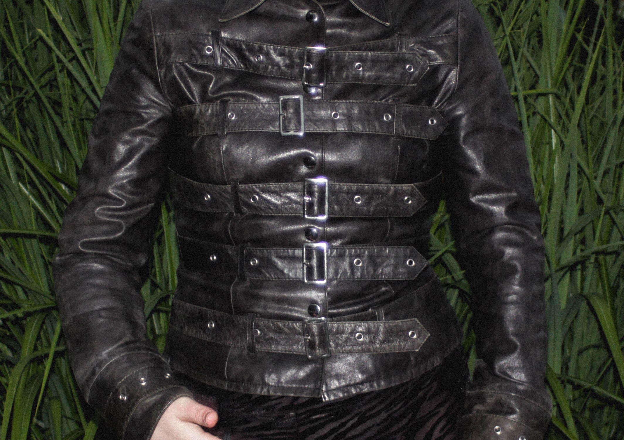 Gothic black shop leather jacket