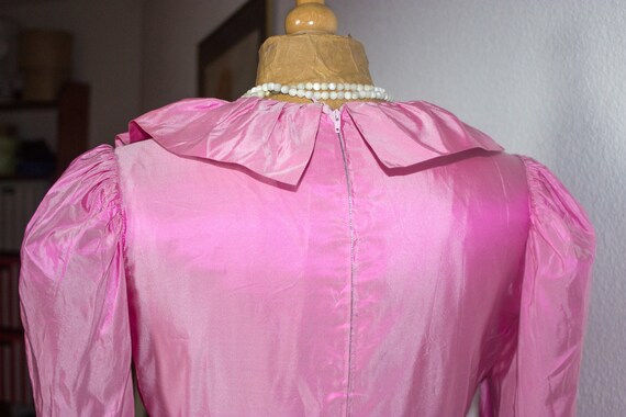 Vintage Lanvin dress in pink silk taffeta - image 6