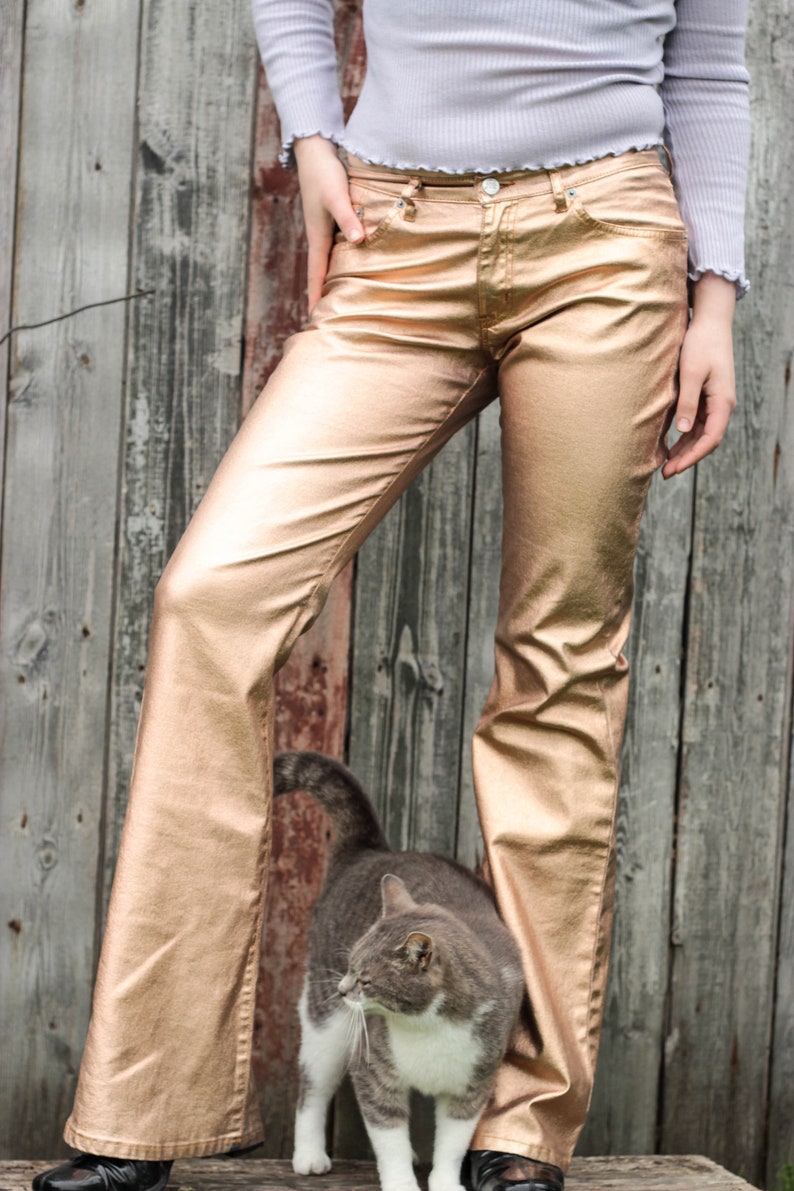 rose gold pants plus size