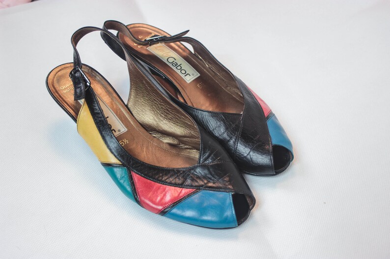color block slingbacks