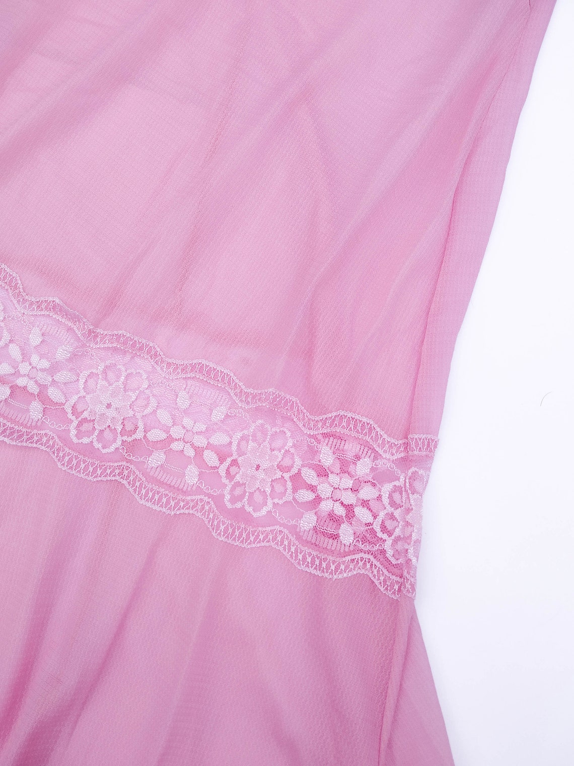 Vintage Baby Pink Lace Nightgown Fairycore Clothing Peignoir - Etsy