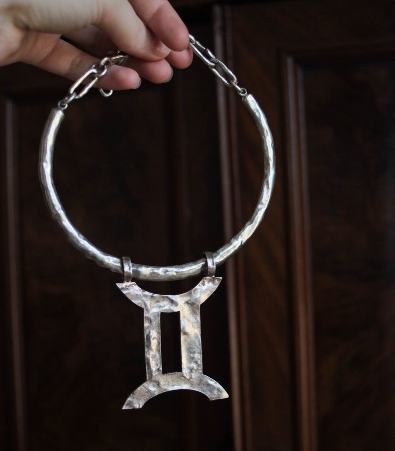 Collier Moderne Biche De Bere Paris - Collier 'chunky' Argenté - Bijou Vintage Rare Occasion