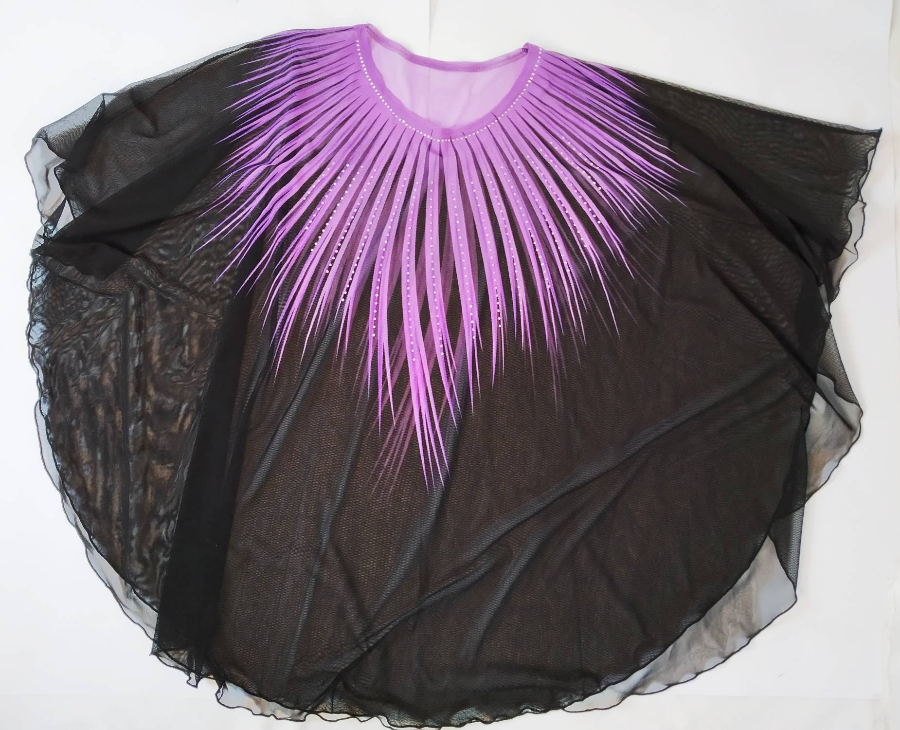 Mesh Cape Cloak Through Tulle Pelerine Black Mesh | Etsy