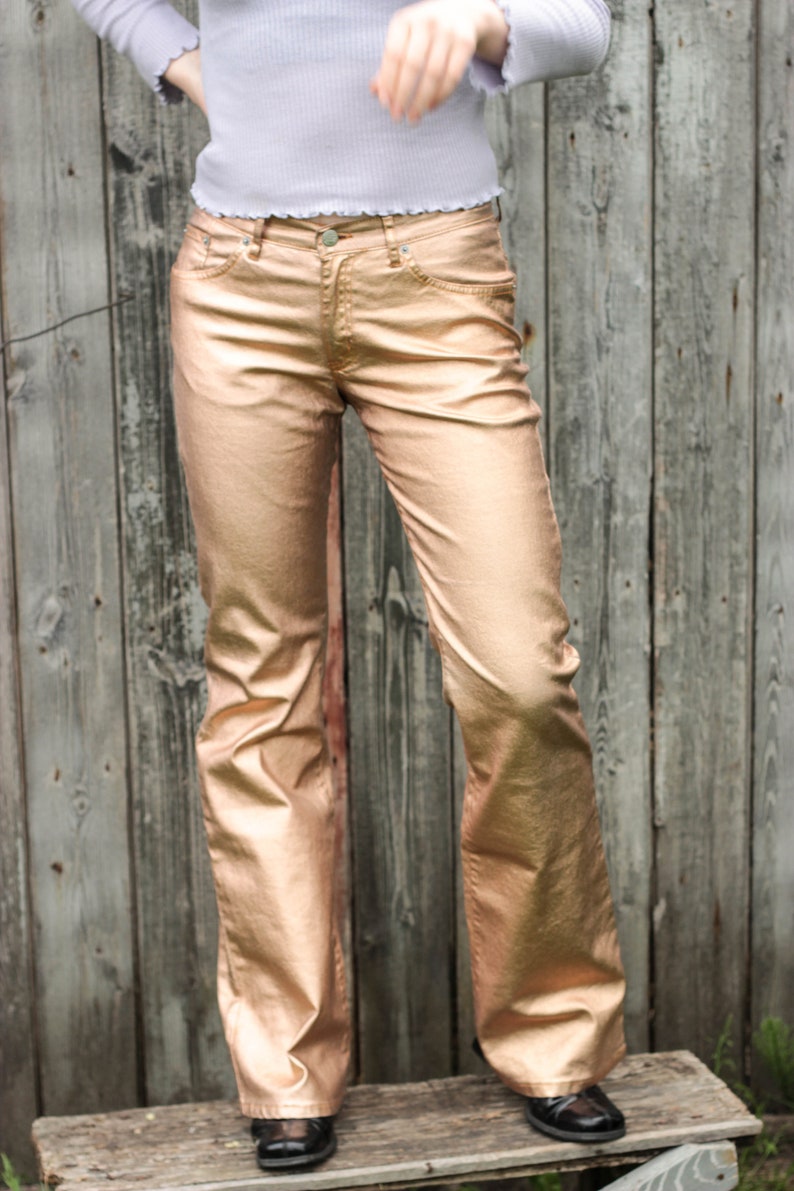 rose gold pants plus size