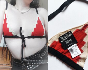 Jean Paul Gaultier Maille knit bralette in viscose