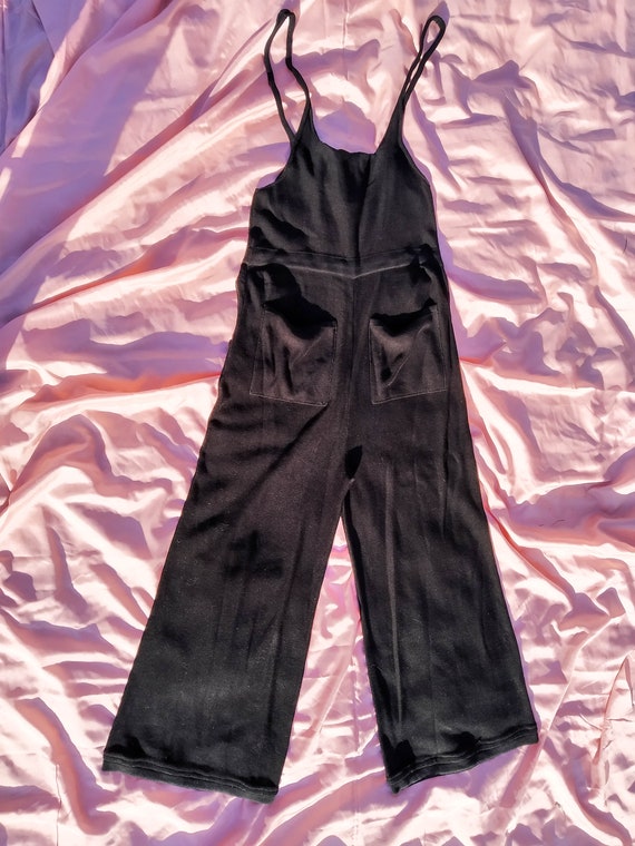 SONIA RYKIEL knit jumpsuit  black palazzo cotton … - image 6