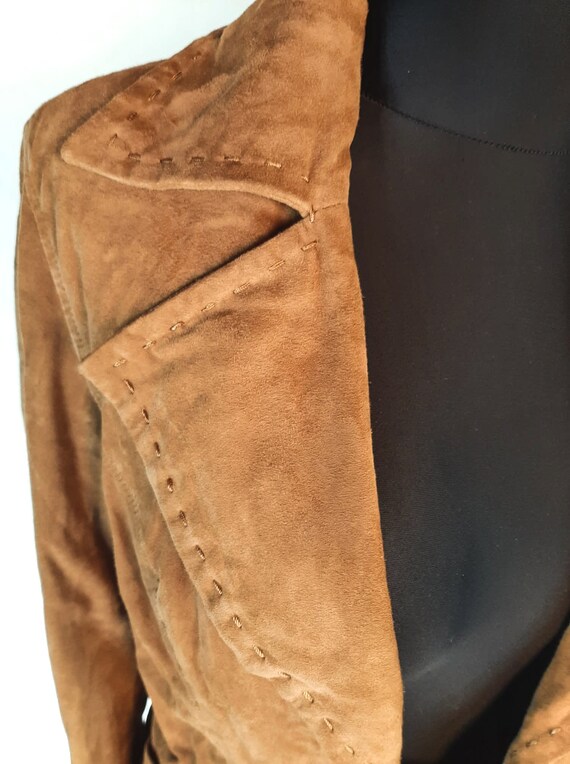 Vintage Caramel Suede Jacket