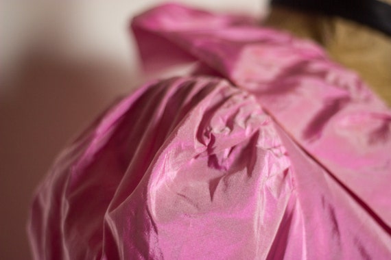 Vintage Lanvin dress in pink silk taffeta - image 3
