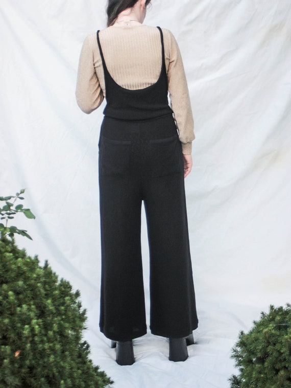 SONIA RYKIEL knit jumpsuit  black palazzo cotton … - image 4
