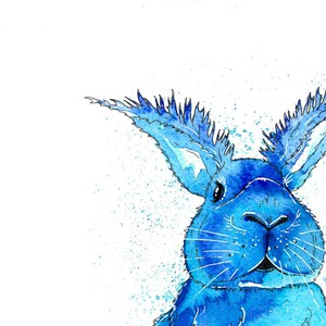 Coniglio Acquerello un asilo nido Decorazione per la casa Pittura Bunny Art per la stanza Decor Forest Animali nelle belle arti Arte Regalo per la casa Opere d'arte di Ira