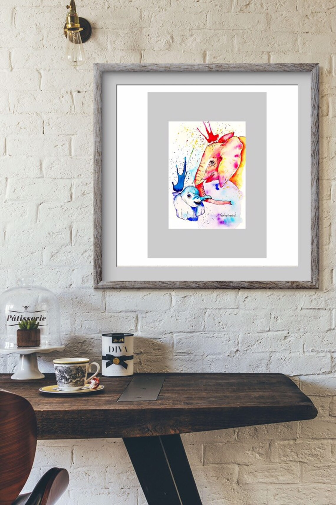 Cute Picture for Baby room Original Watercolor Painting for | Etsy