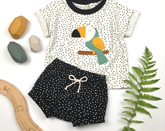 Organic | summer outfit | handmade baby clothes | children | unisex | T-shirt | short | bio | set