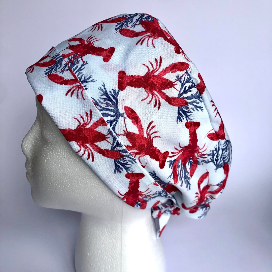 Lobsters Scrub Cap Scrub Hat Scrub Cap for Women Scrub Hat Etsy