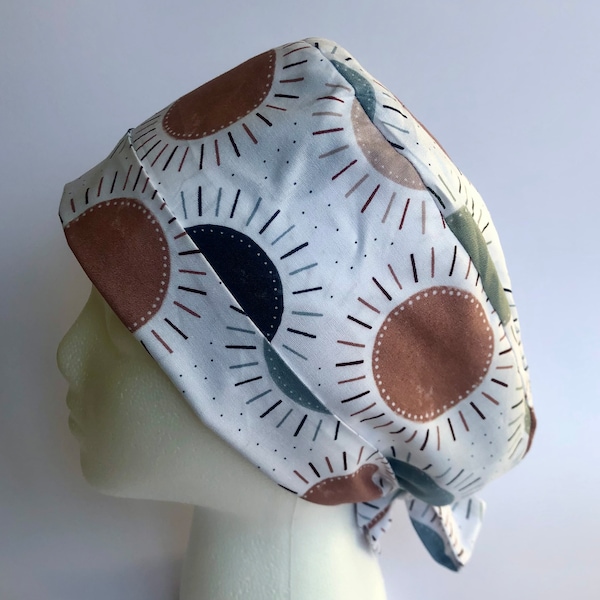 Boho Sun Scrub Cap, Boho  Scrub Hat, Scrub Hat, Scrub Cap for Women, Scrub Hat for Women, Pixie Scrub Hat
