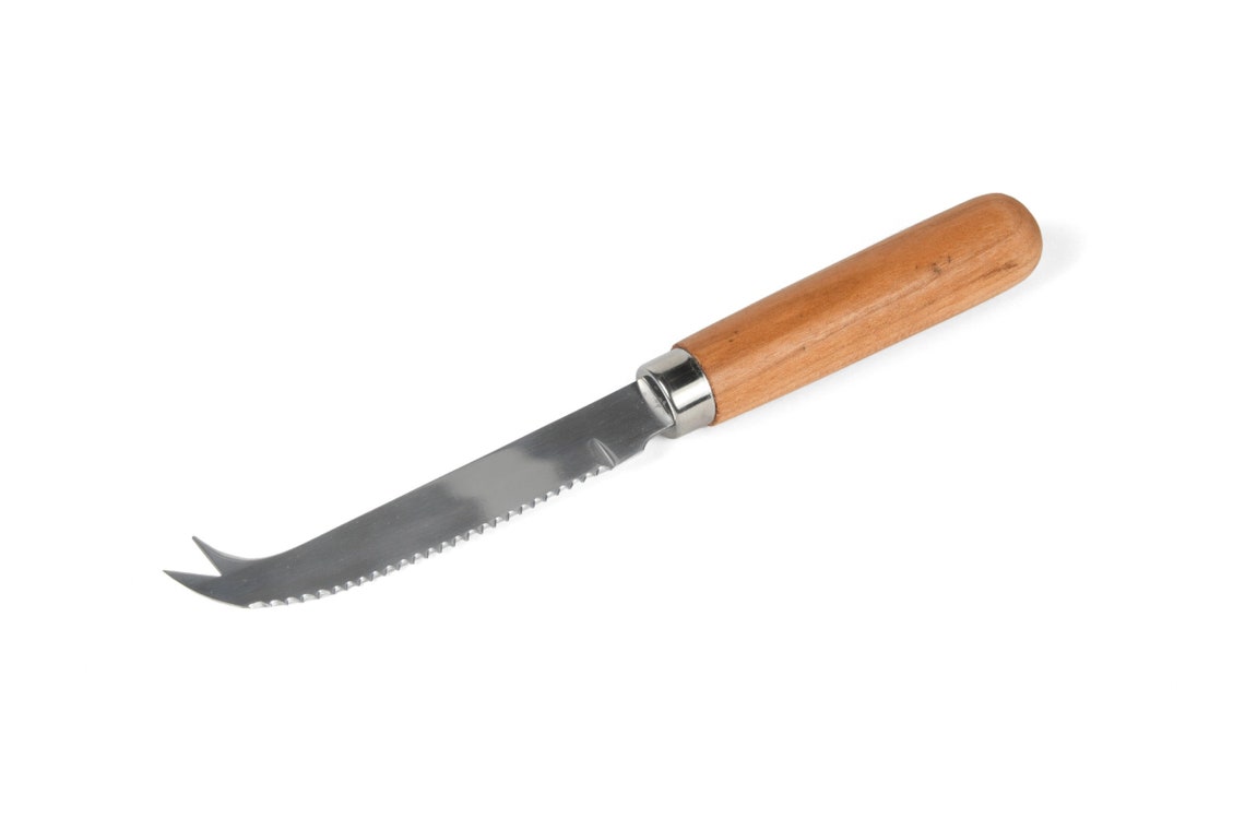Medium Cheese Knife Handmade Cherry Wood Handle With Stainless Etsy