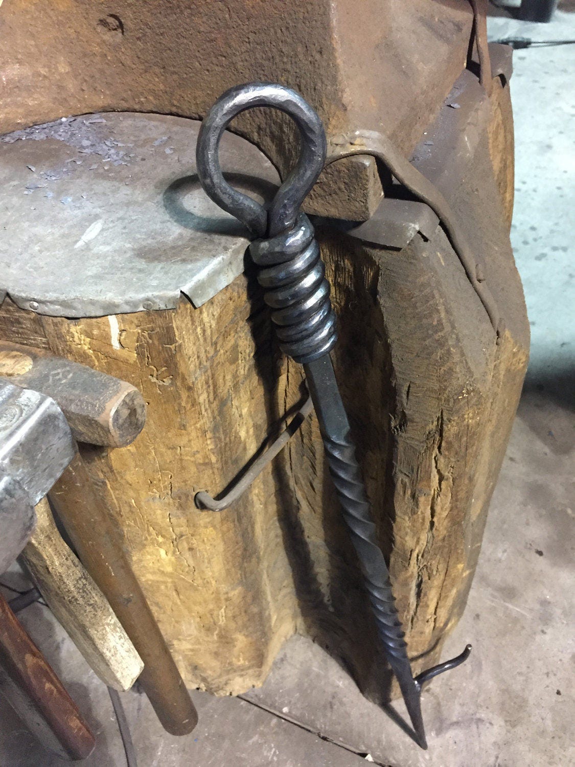 Fireplace Poker, Fireplace Tool, Single Poker, Metal Rod, Fire Poker